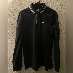 Hollister long sleeve polo shirt